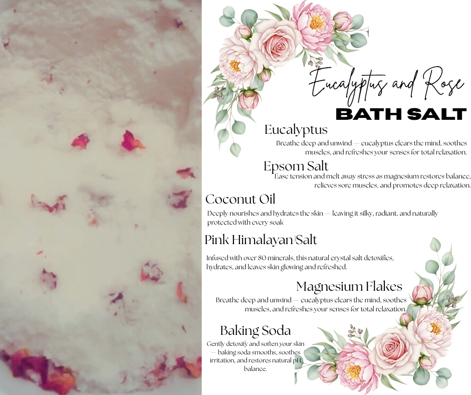 Eucalyptus & Rose Bath Salt